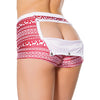 Holiday Unisex Boxer Brief w/Back Flap Red/White O/S