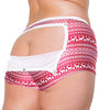 Holiday Unisex Boxer Brief w/Back Flap Red/White OS/XL