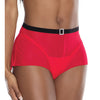 Holiday Mesh Panty w/Velvet Waistband Red O/S
