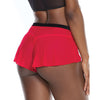 Holiday Mesh Panty w/Velvet Waistband Red O/S