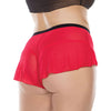 Holiday Mesh Panty w/Velvet Waistband Red OS/X0