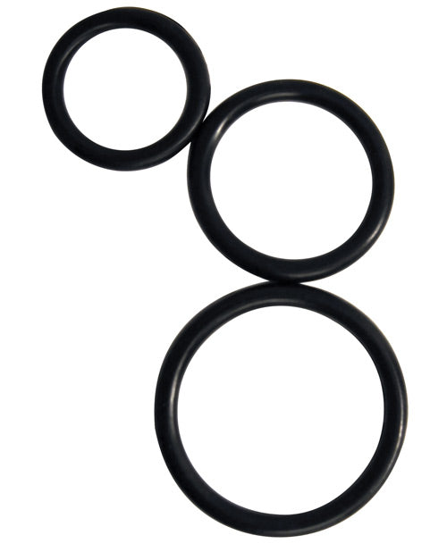 Curve Novelties Rooster Set of 3 Control Rings - Black