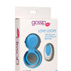 Curve Toys Gossip Love Loops 10X Silicone Cock Ring w/Remote - Azure