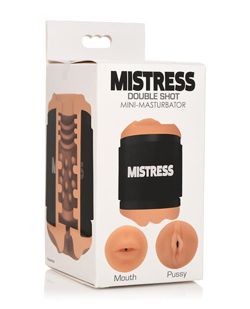 Curve Novelties Mistress Double Shot Mini Masturbator Mouth & Pussy -  Medium