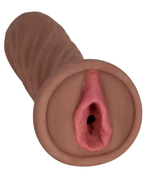 Curve Mistress Vibrating Pubic Bone Stroker Natalia - Chocolate