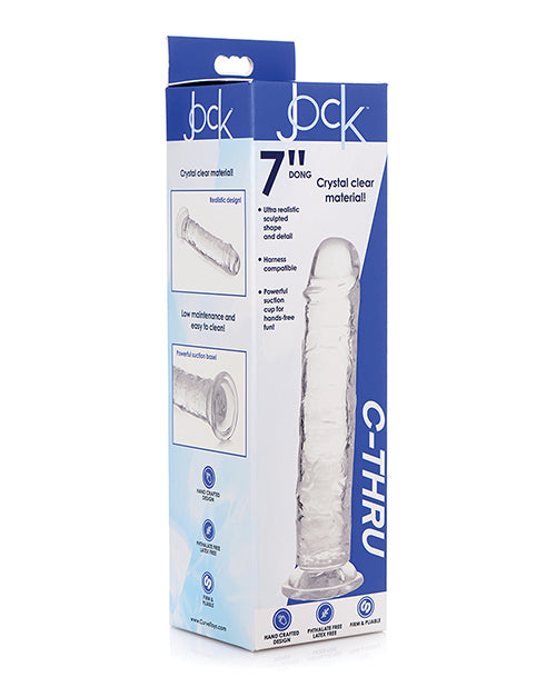 Curve Novelties Jock C-Thru 7" SLIM Dildo - Clear