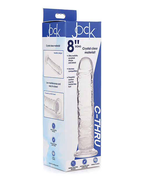 Curve Novelties Jock C-Thru 8" SLIM Dildo - Clear