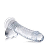 Curve Novelties Jock C-Thru 8" SLIM Dildo w/Balls - Clear
