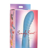Curve Toys Simply Sweet 7" Ribbed Silicone Dildo - Blue