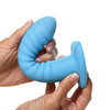 Curve Toys Simply Sweet 7" Ribbed Silicone Dildo - Blue
