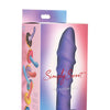 Curve Toys Simply Sweet 7" Swirl Silicone Dildo - Purple