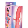 Curve Toys Simply Sweet 7" Wavy Silicone Dildo - Pink/White
