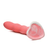 Curve Toys Simply Sweet 7" Wavy Silicone Dildo - Pink/White