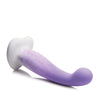 Curve Toys Simply Sweet 7" Slim G Spot Silicone Dildo - Purple/White