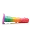 Curve Toys Simply Sweet 6.5" Swirl Rainbow Dildo