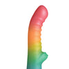 Curve Toys Simply Sweet 6.5" Ribbed Rainbow Dildo