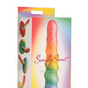Curve Toys Simply Sweet 6.5" Zigzag Rainbow Dildo