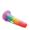 Curve Toys Simply Sweet 6.5" Zigzag Rainbow Dildo