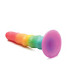 Curve Toys Simply Sweet 6.5" Zigzag Rainbow Dildo