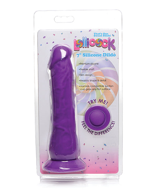 Curve Novelties Lollicock 7" Silicone Dildo - Grape