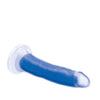 Curve Toys Lollicock 7" Glow In The Dark Silicone Dildo - Blue