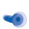 Curve Toys Lollicock 7" Glow In The Dark Silicone Dildo - Blue