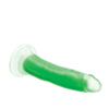Curve Toys Lollicock 7" Glow In The Dark Silicone Dildo - Green