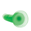 Curve Toys Lollicock 7" Glow In The Dark Silicone Dildo - Green