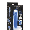 Curve Toys Lollicock 7" Glow In The Dark Silicone Dildo w/Balls - Blue