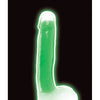Curve Toys Lollicock 7" Glow In The Dark Silicone Dildo w/Balls - Green