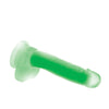 Curve Toys Lollicock 7" Glow In The Dark Silicone Dildo w/Balls - Green