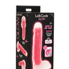 Curve Toys Lollicock 7" Glow In The Dark Silicone Dildo w/Balls - Pink