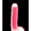 Curve Toys Lollicock 7" Glow In The Dark Silicone Dildo w/Balls - Pink