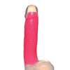 Curve Toys Lollicock 7" Glow In The Dark Silicone Dildo w/Balls - Pink