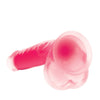 Curve Toys Lollicock 7" Glow In The Dark Silicone Dildo w/Balls - Pink