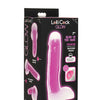 Curve Toys Lollicock 7" Glow In The Dark Silicone Dildo w/Balls - Purple