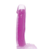 Curve Toys Lollicock 7" Glow In The Dark Silicone Dildo w/Balls - Purple