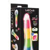 Curve Toys Lollicock 7" Glow In The Dark Silicone Dildo - Rainbow