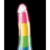 Curve Toys Lollicock 7" Glow In The Dark Silicone Dildo - Rainbow