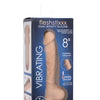 Curve Novelties Fleshstixxx 8" Vibrating Silicone Dildo w/Balls - Assorted Colors