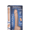 Curve Novelties Fleshstixxx 8" Vibrating Silicone Dildo w/Balls - Assorted Colors