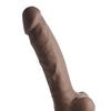 Curve Novelties Fleshstixxx 8" Vibrating Silicone Dildo w/Balls - Assorted Colors