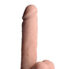 Curve Novelties Big Shot 7" Vibrating 21X Silicone Dildo w/Balls & Remote - Light