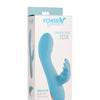 Curve Novelties Power Bunnies Snuggles 10x Silicone Rabbit Vibrator - Blue