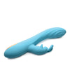 Curve Novelties Power Bunnies Snuggles 10x Silicone Rabbit Vibrator - Blue