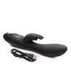 Curve Novelties Power Bunnies Dizzy Rotating Vibrator w/Rotating Beads - Black