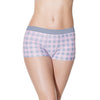 Crystal Pink Buffalo Check Print Short Grey/Pink O/S