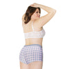 Crystal Pink Buffalo Check Print Short Grey/Pink OS/XL