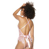 Crystal Pink Peek a Boo Crotchless Teddy Pink O/S