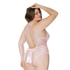 Crystal Pink Peek a Boo Crotchless Teddy Pink OS/XL